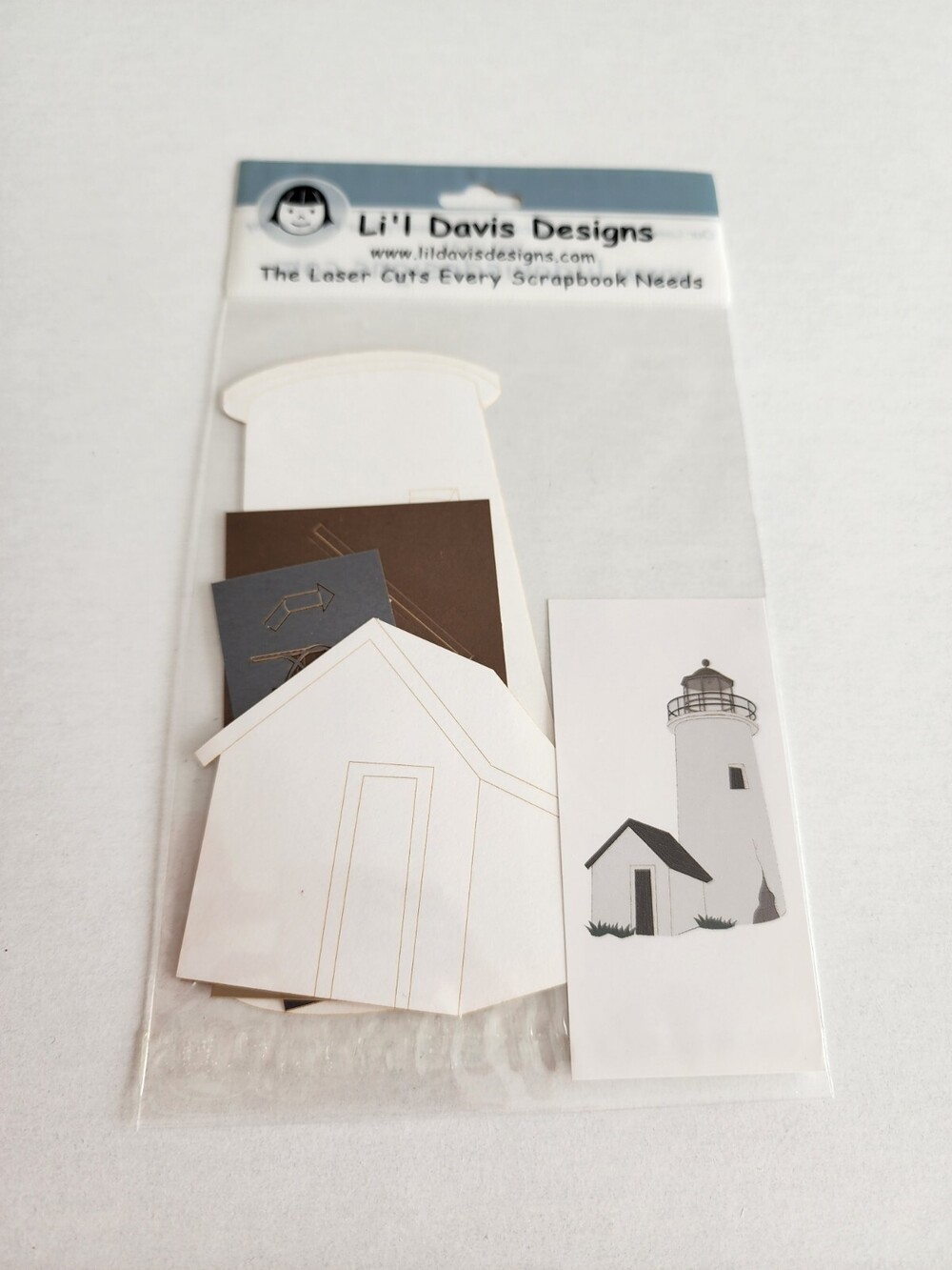 Li'l Davis Designs - Lighthouse Beach Travel Die Cut Scrapbook New Vintage #23